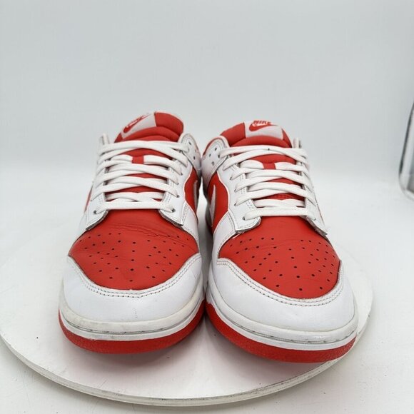 Nike Dunk Low Championship Men Size 11 DD1391-600 Red White Athletic Shoes - Picture 3 of 11
